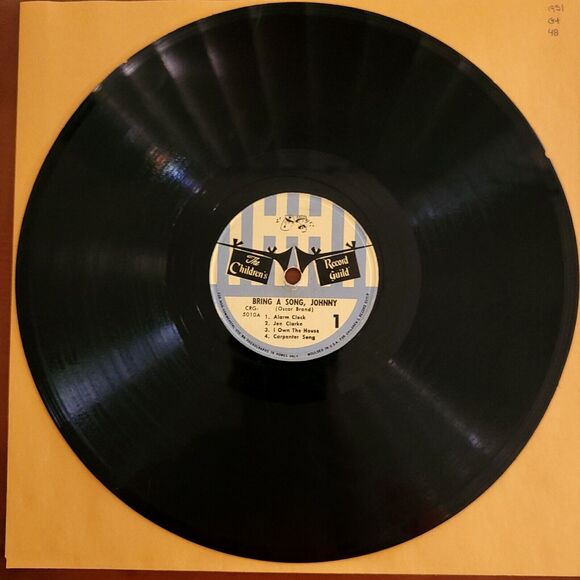 Oscar Brand 78 Bring A Song, Johnny! on CRG-5010 G+ Childrens 1951 - Picture 2 of 3